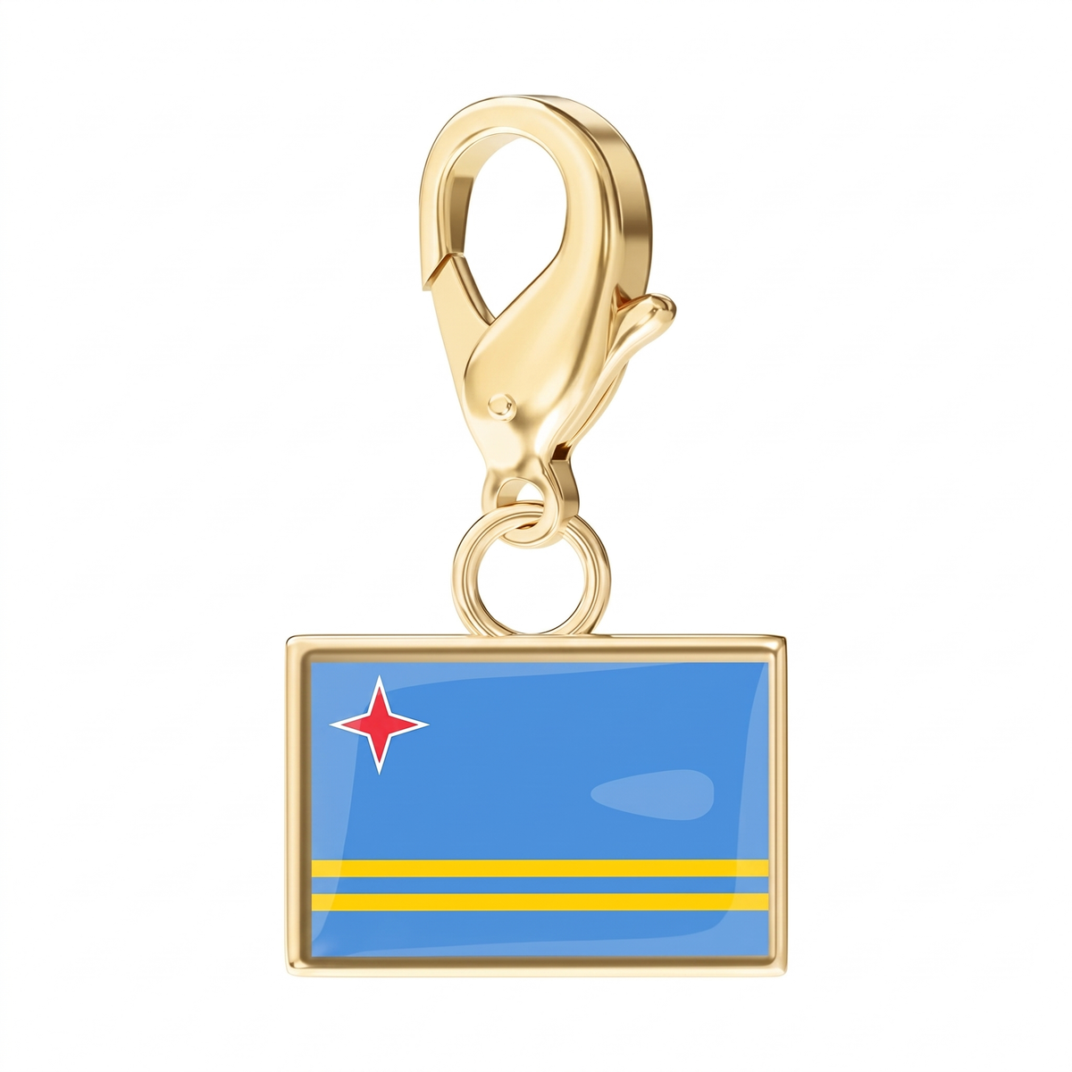 EveryPlace - 18K Gold Plated Flag Charms