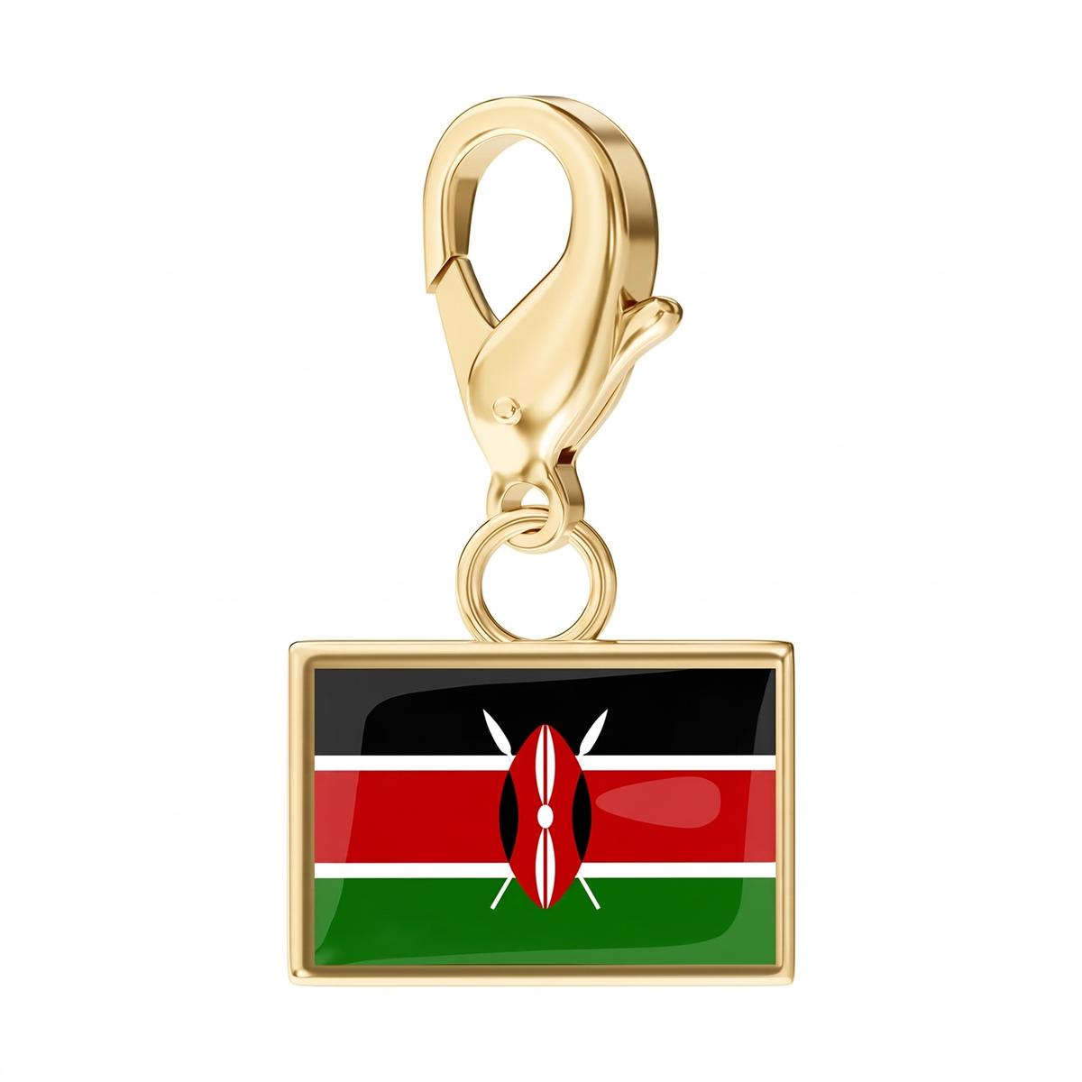 EveryPlace - 18K Gold Plated Flag Charms