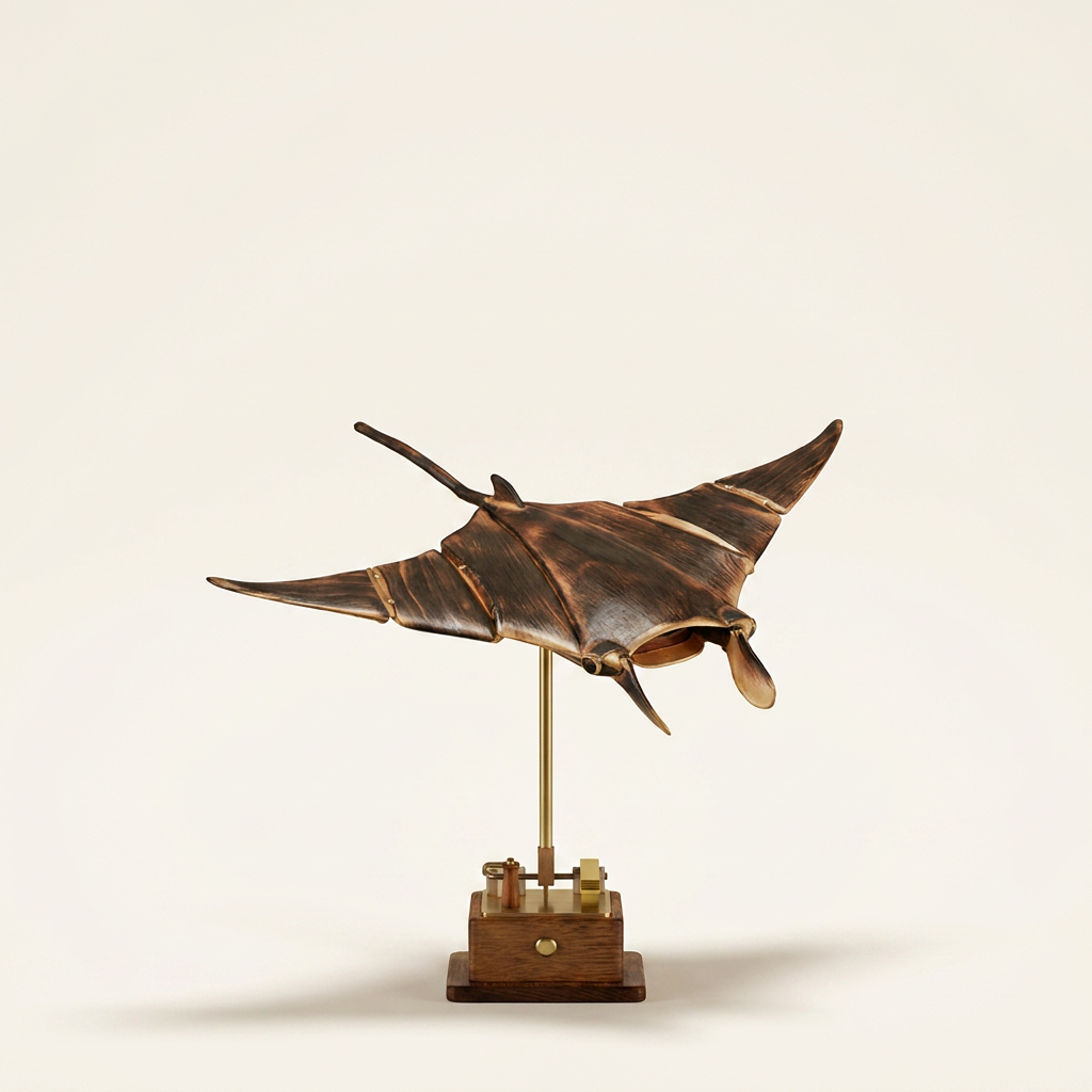 DriftRay™ - Wooden Moving Mantaray