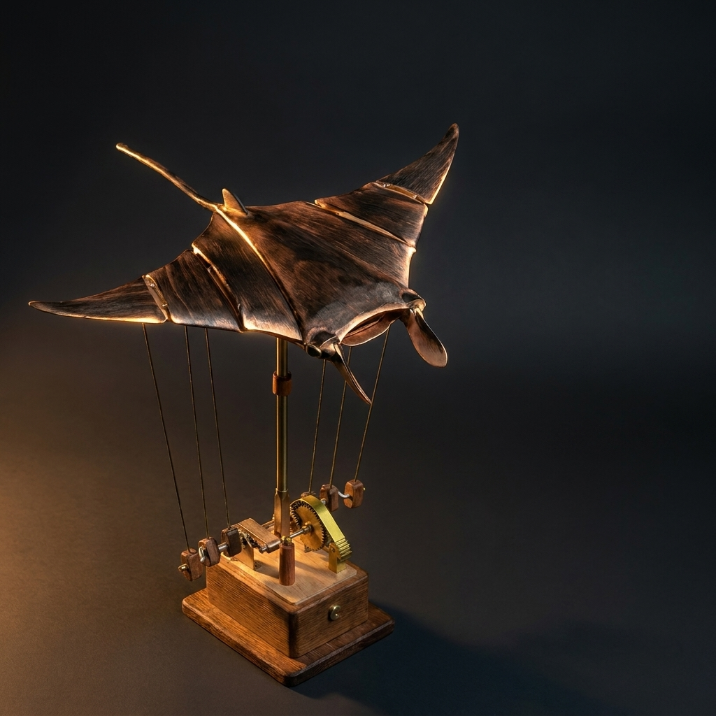 DriftRay™ - Wooden Moving Mantaray