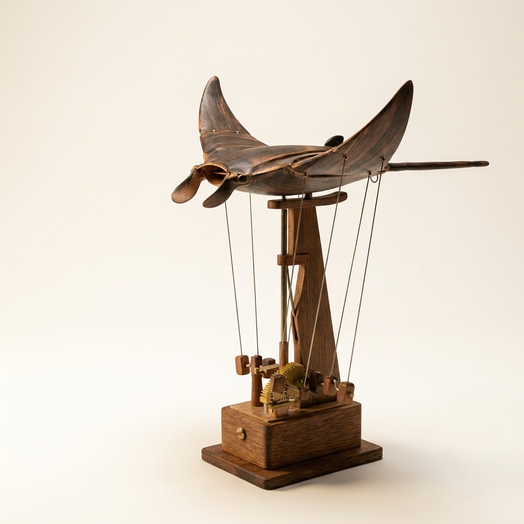 DriftRay™ - Wooden Moving Mantaray